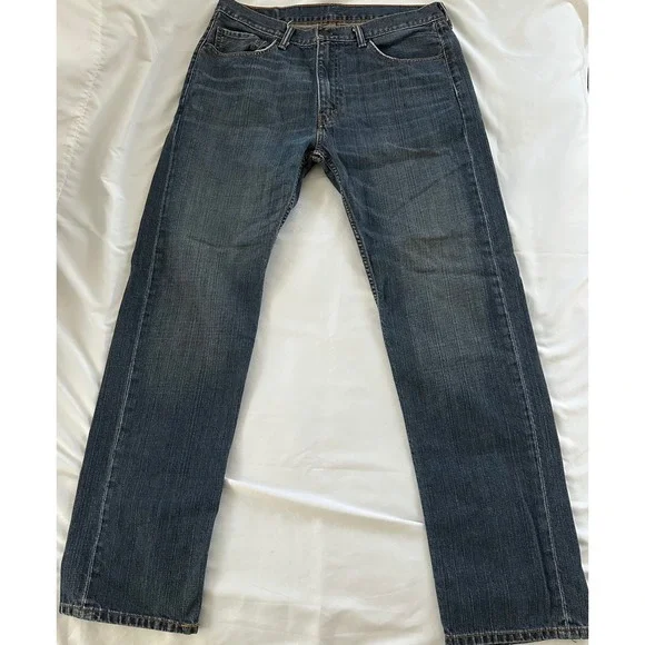 Levi Strauss Co 505 Mens Jeans Dark Wash Straight Fit Size 36x34 - Picture 1 of 5